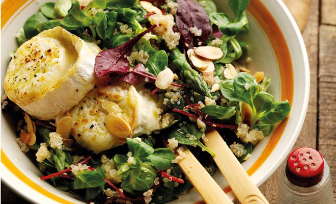 Nutty quinoa and goat’s cheese salad