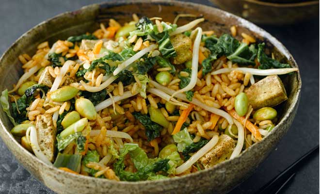 Sriracha Tofoo fried rice bowls