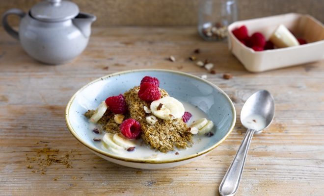 Berries, banana and Weetabix