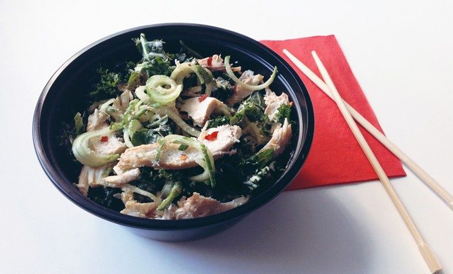 We Heart Living - Asian kale and cucumber salad recipe