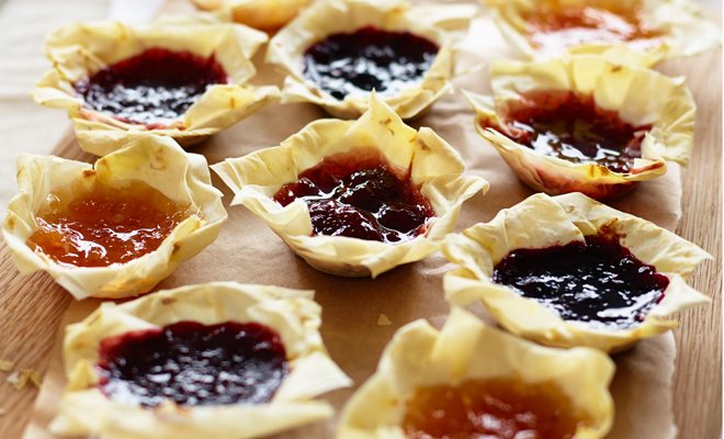 Jam tarts with filo pastry recipe