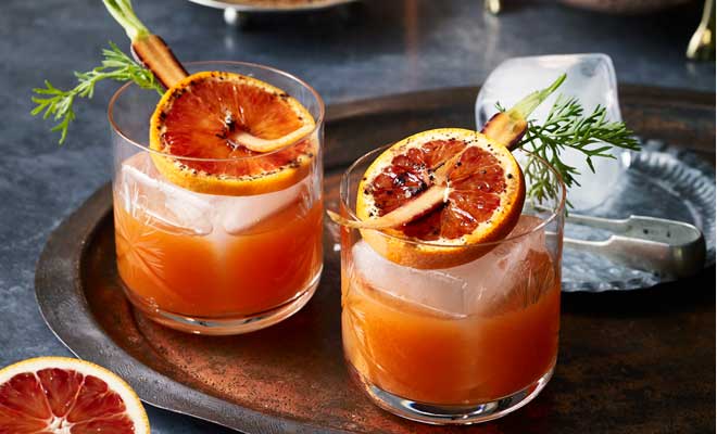 Blood orange and carrot negroni