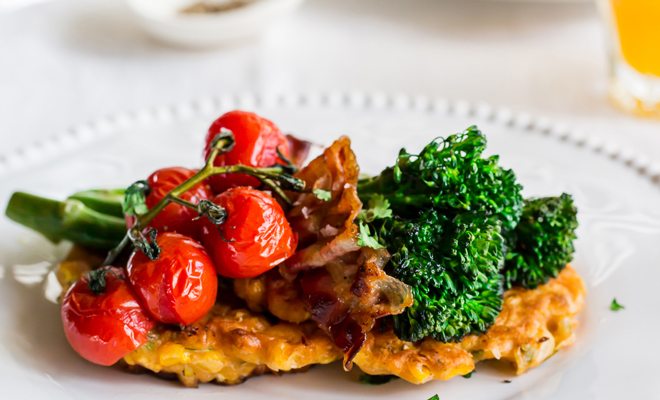 Broccoli and sweetcorn fritters