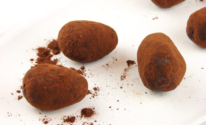 Coffee and cacao truffles
