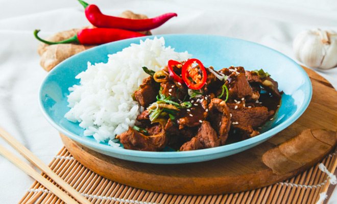 Mongolian Lamb Stir-Fry with Spring Onions